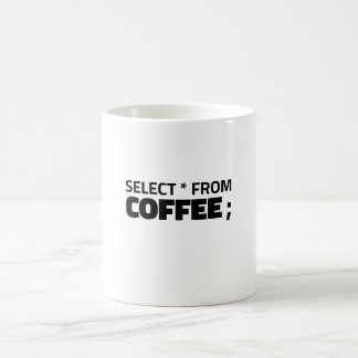 SQL コーヒー コード デザイン | SELECT クエリ コーヒーマグカップ