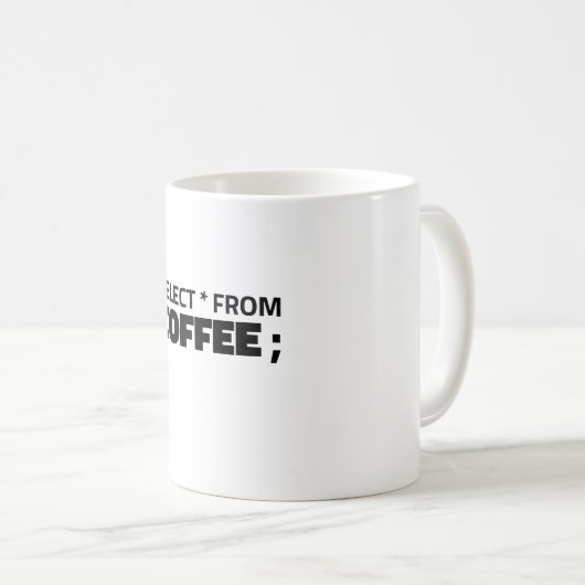SQL Coffee Code Design | SELECT Query コーヒーマグカップ (正面右)
