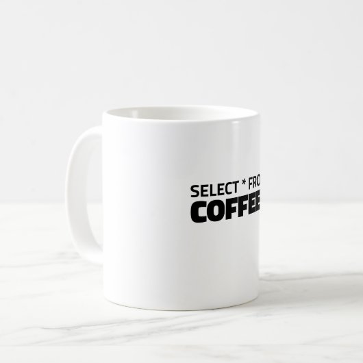 SQL Coffee Code Design | SELECT Query コーヒーマグカップ (正面左)
