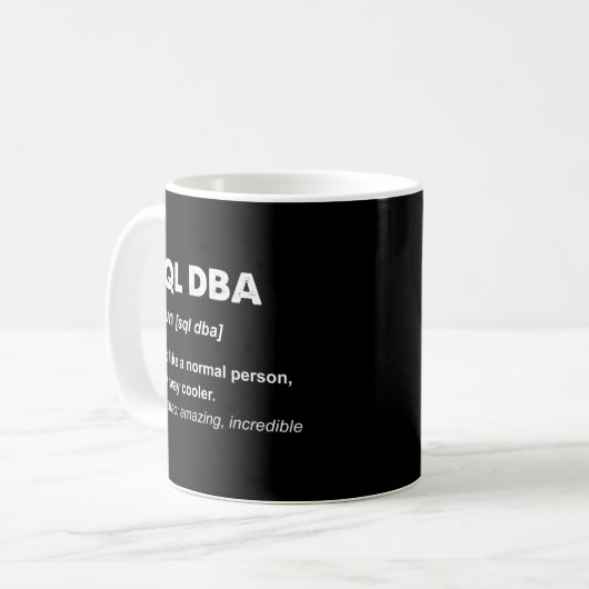 Sql Dba コーヒーマグカップ (正面左)