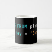 SQL Delete Sunday Plans Coding Mug コーヒーマグカップ (中央)