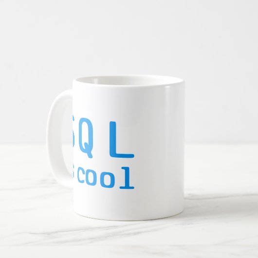 SQL is cool コーヒーマグカップ (正面左)