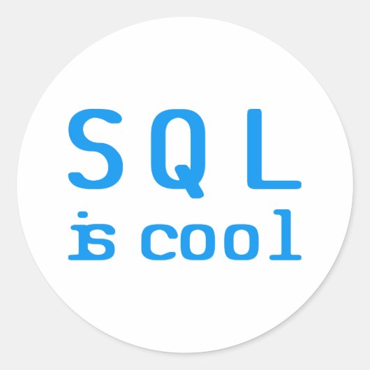 SQL is cool ラウンドシール (正面)