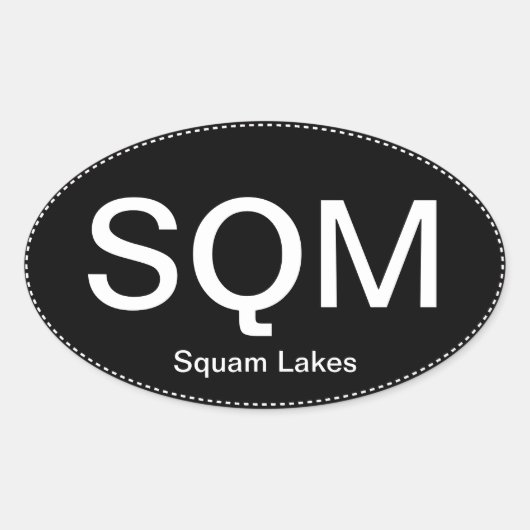 SQMオーバルバンパーステッカー 楕円形シール (正面)