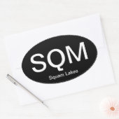 SQMオーバルバンパーステッカー 楕円形シール (封筒)