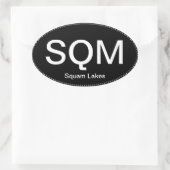 SQMオーバルバンパーステッカー 楕円形シール (バッグ)