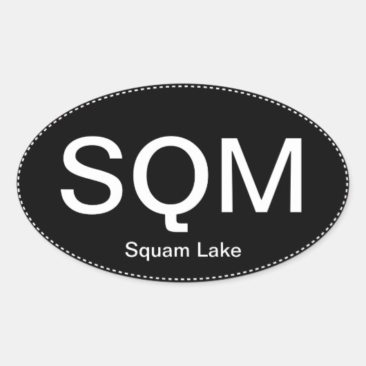 SQMオーバルバンパーステッカー 楕円形シール (正面)