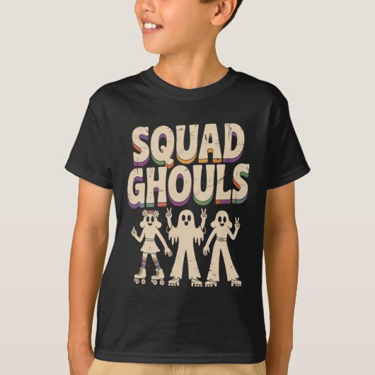 Squadゴーストマッチング面白いハロウィン3 Tシャツ (正面)