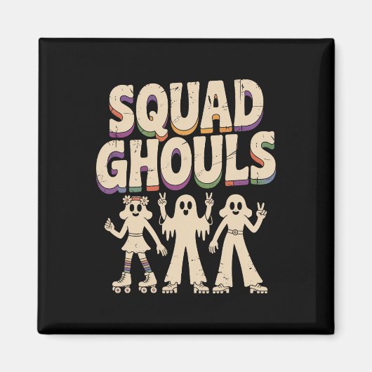 Squadゴースト マッチング 楽しいハロウィン 3 マグネット (正面)