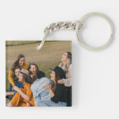 Squad Bridesmaidのミニマル写真のスクリカスタムプト キーホルダー (裏面)