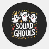 Squad Ghosts Matching Funny Halloween 1  ラウンドシール (正面)