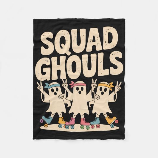 Squad Ghosts Matching Funny Halloween 6  フリースブランケット (正面)