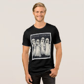 Squad Ghouls - おもしろハロウィーン幽霊チーム トライブレンドTシャツ (正面全面)