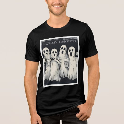 Squad Ghouls – Funny Halloween Ghost Squad トライブレンドＴシャツ (正面)