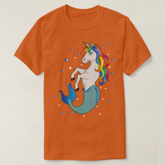 Squad Rainbow Mermaid Unicorn Gift Cute Mermicorn Tシャツ (デザイン正面)