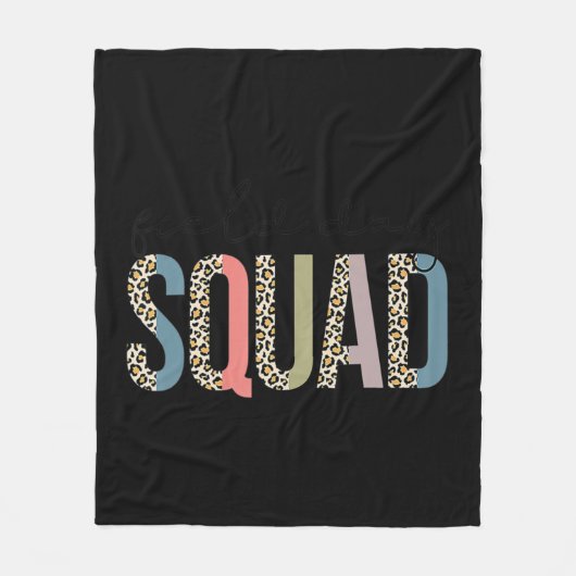 Squad Teacher Student First Last Day Of School Fie フリースブランケット (正面)