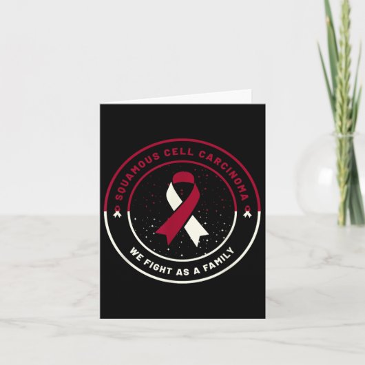 Squamous Cell Carcinoma Ribbon Awareness Family Su カード (正面)