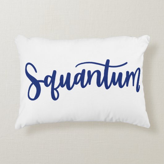 Squantum Pillowの優美なスクリプト アクセントクッション (正面)