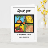 Squareで4種類の野菜を共有していただき、ありがとうございます カード (黄色い花)