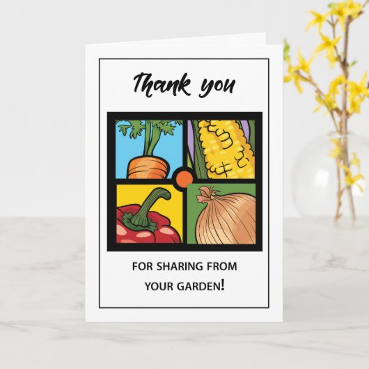 Squareで4種類の野菜を共有していただき、ありがとうございます カード (黄色い花)