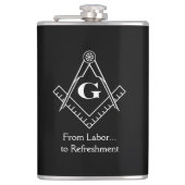 SquareとCompass （窪み付き） フラスク (正面)