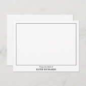 Squareのデスクからミニマル縁どリスト ノートカード (正面/裏面)