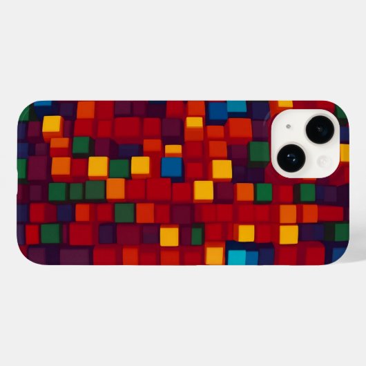 SquareまたはCube iPhone 14ケース Case-Mate iPhoneケース (裏面 (横))