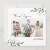 Squareミニマル結婚リストサンキューカード サンキューカード (正面)