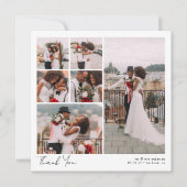 Squareミニマル結婚リストサンキューカード サンキューカード (正面)