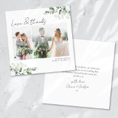 Squareミニマル結婚リストサンキューカード 招待状