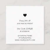 Squareモダン Business Thank You For Order Insert スクエア名刺 (裏面)