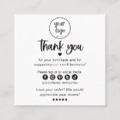 Squareモダン Business Thank You For Order Insert スクエア名刺 (正面)