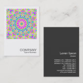 Square写真0269 -カラフル万華鏡のように千変万化するパターン 名刺 (正面/裏面)