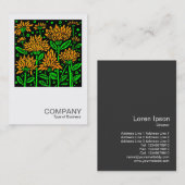 Square写真075 -アールデコ花 名刺 (正面/裏面)