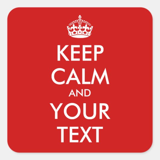 Square 保 Calmのシール |カスタマイズ可能なテンプレート スクエアシール (正面)