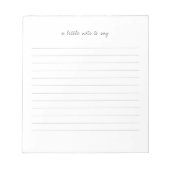 Square A Little Note to Say Script Line Notepad ノートパッド (正面)