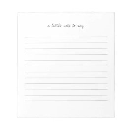 Square A Little Note to Say Script Line Notepad ノートパッド