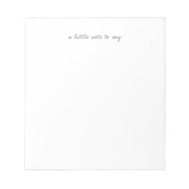 Square A Little Note to Say Script Notepads ノートパッド