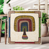 Square Abstract Mushroom キャンバスプリント