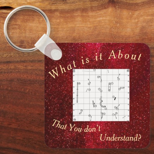 Square Agility Course Themed Keychain キーホルダー (正面)