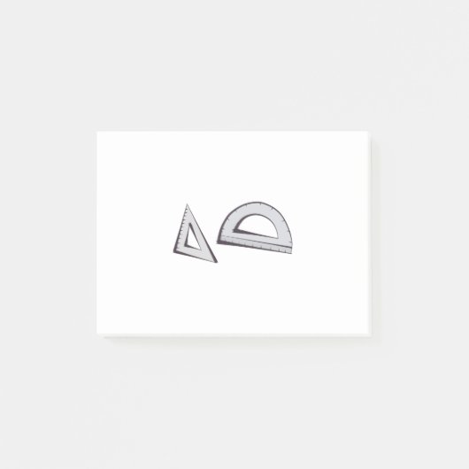 Square and Protractor ポストイット (正面)
