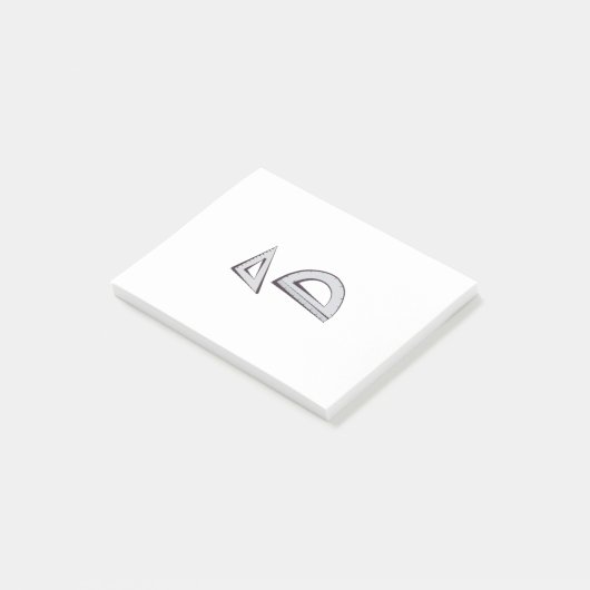 Square and Protractor ポストイット (アングル)