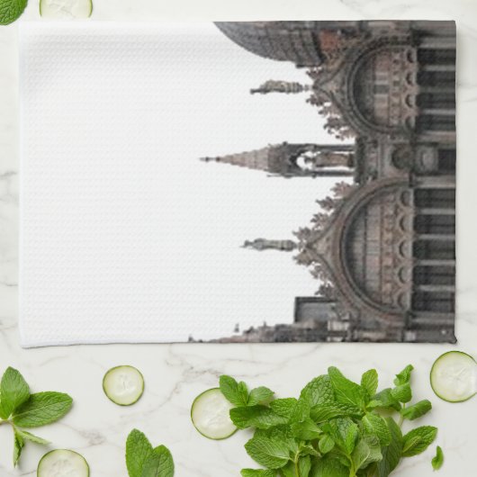 Square & Basilica of St Mark キッチンタオル (折り畳み)