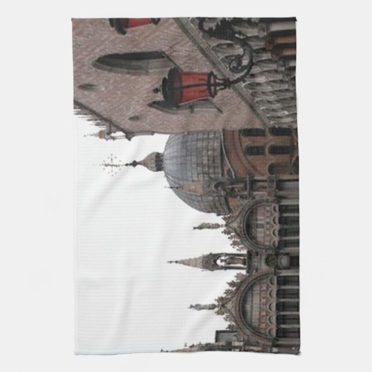 Square & Basilica of St Mark キッチンタオル (縦)