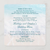 Square Beach Background Wedding Menu Template メニュー (正面)
