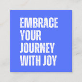 Square Biz Card – 喜びで旅を楽しむ スクエア名刺 (正面)