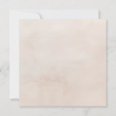 Square Boho Floral Save the Date Card – Beige Back セーブザデート (裏面)