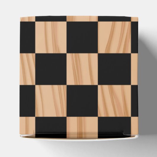Square Box Checkers Classic Favor Boxes フェイバーボックス (上部)