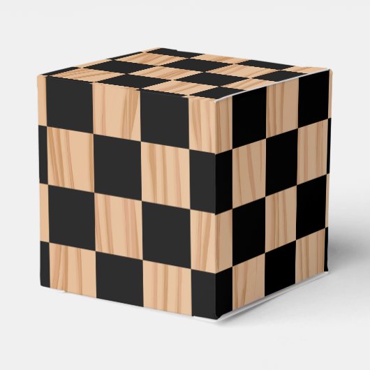 Square Box Checkers Classic Favor Boxes フェイバーボックス (裏面サイド)