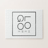 Square Business Logo Companyカスタムの追加 ジグソーパズル (横)